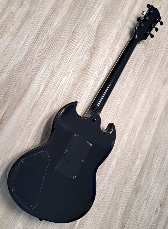 2026 SG Electric Guitar Black w/ 3 EMG Pickups& Floyd Rose w/ Gigbag
