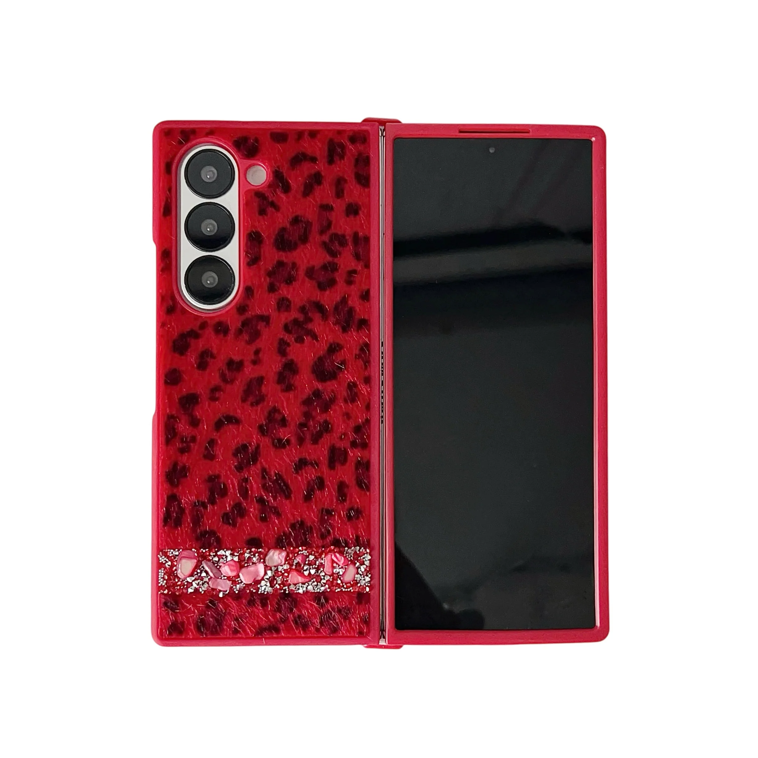 Galaxy Z Fold 3 Protective Case Glitter - back view