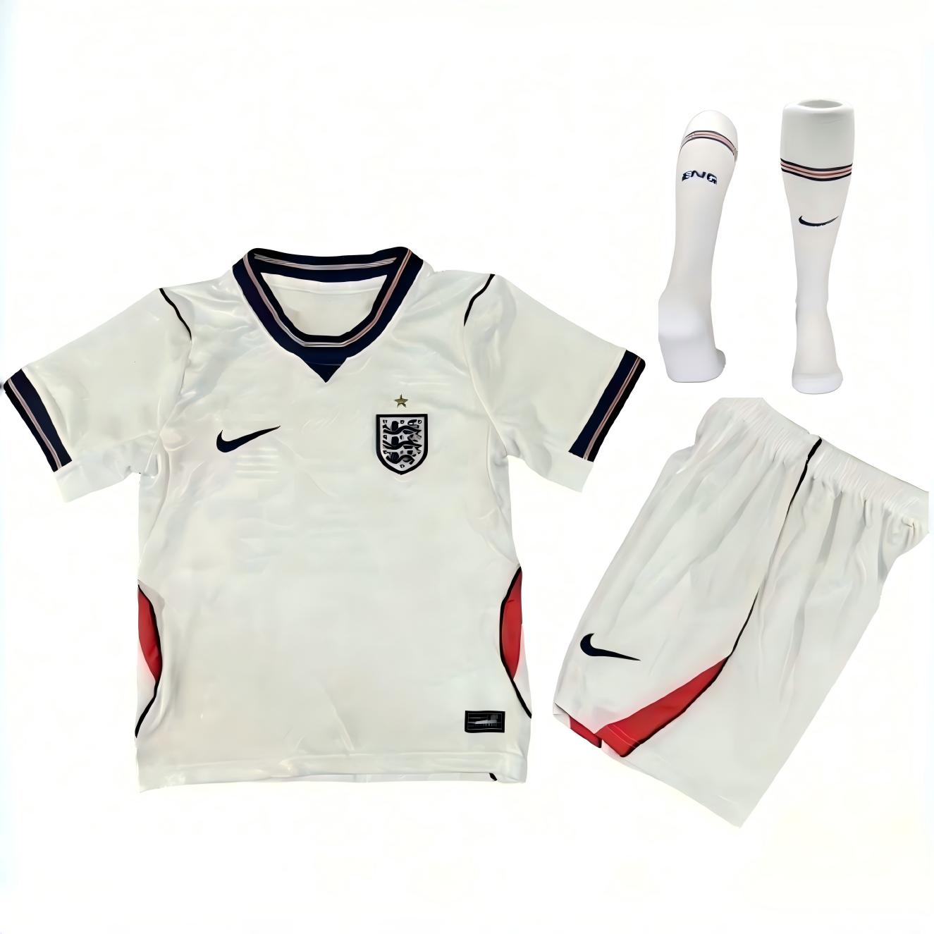 Kids England Home Jersey Full Kit World Cup 2026
