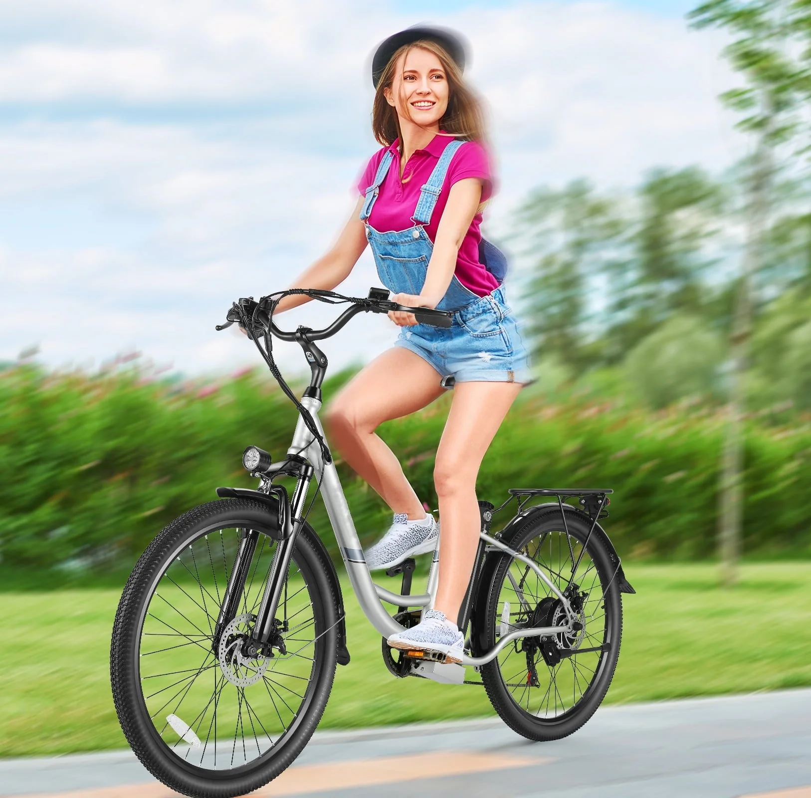 Gocio 26in Electric Hybrid Bike, 500W, 48V 7.8Ah