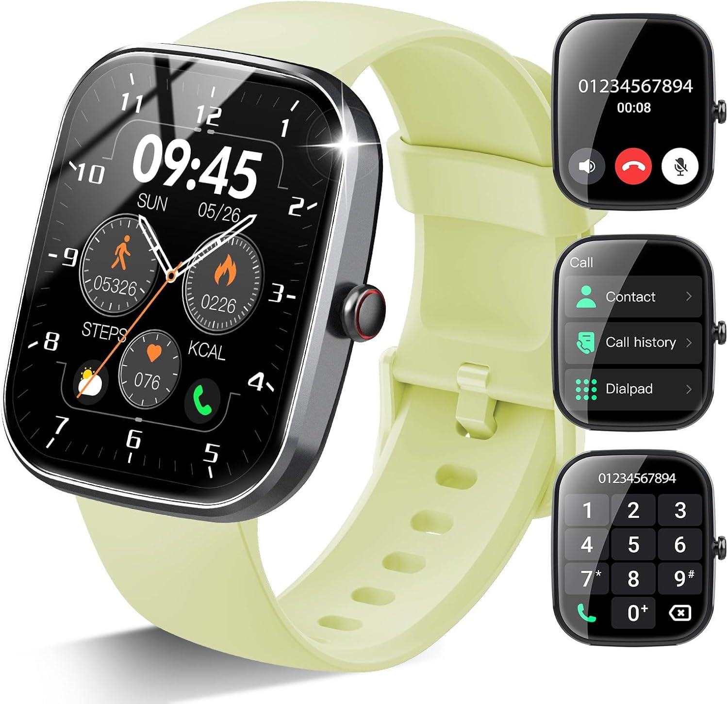 Small square watch simple quartz watch waterproof square watch small green watch