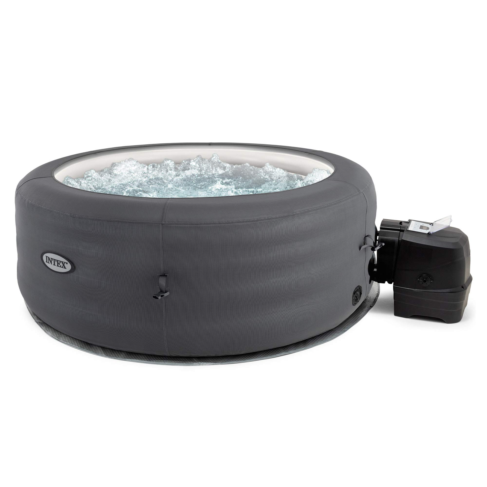 Simple Spa 4-Person Portable Inflatable Round Heated Hot Tub Spa