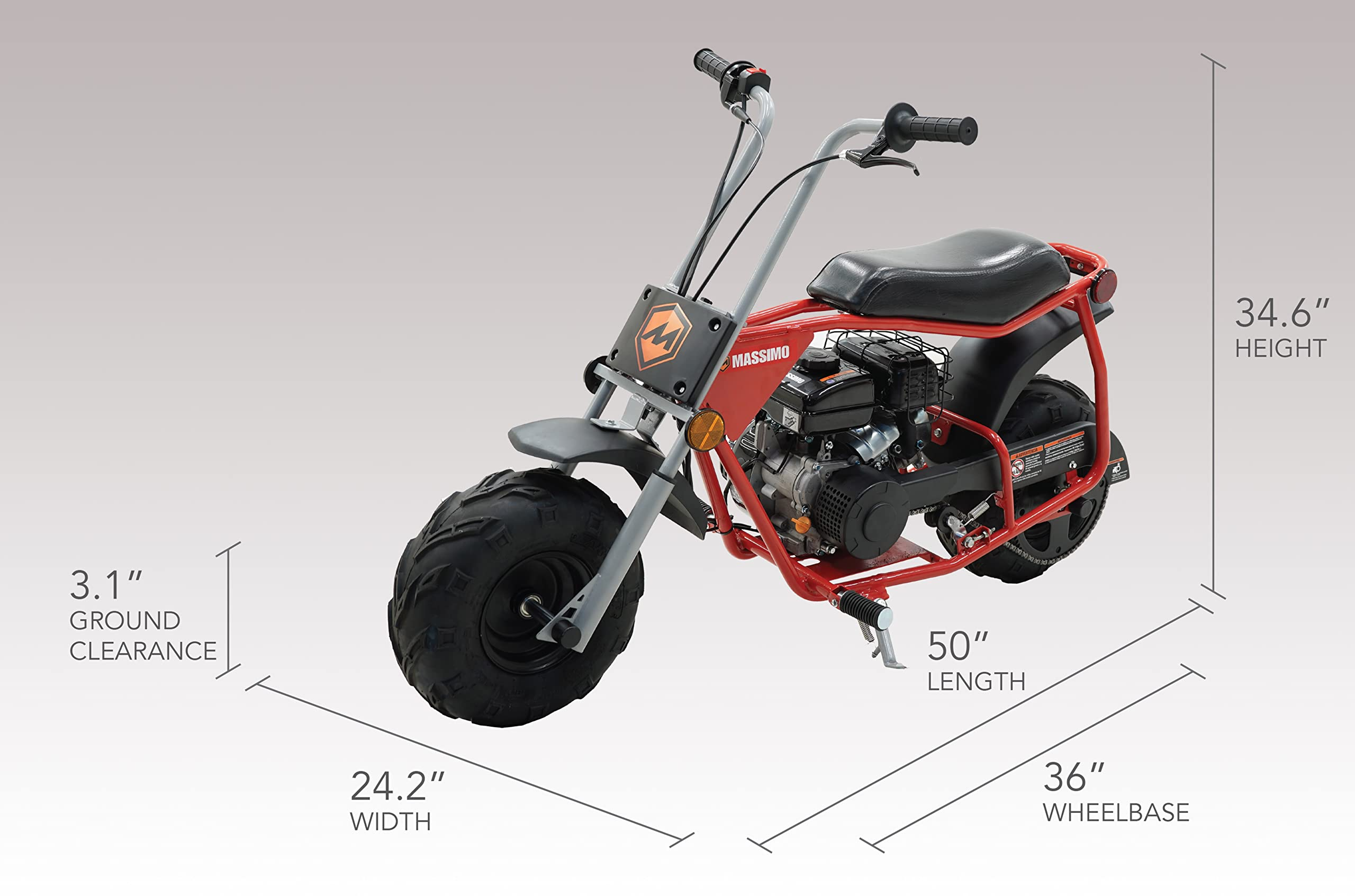 M Massimo Mini Bike Off-Road Motorcycle Gas Scooter MB100-79cc