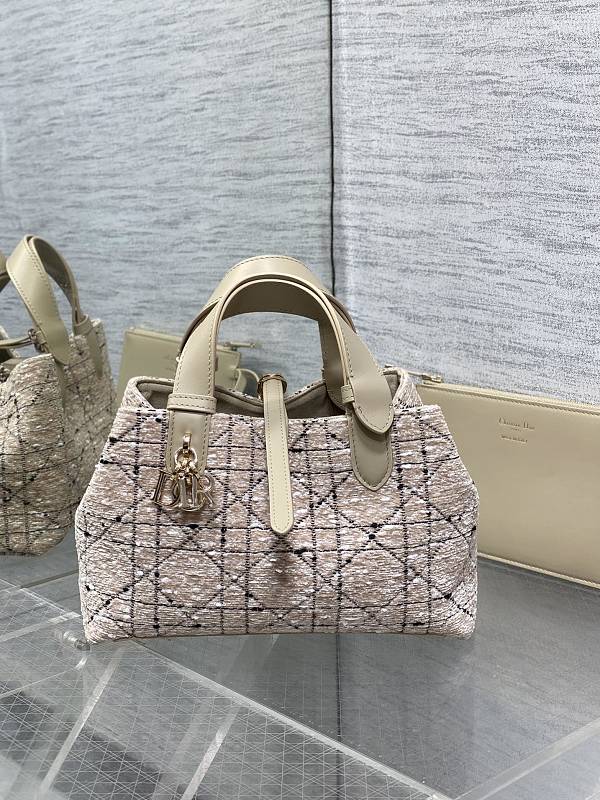 Dior Toujours Tote Bag Small Pink Toile