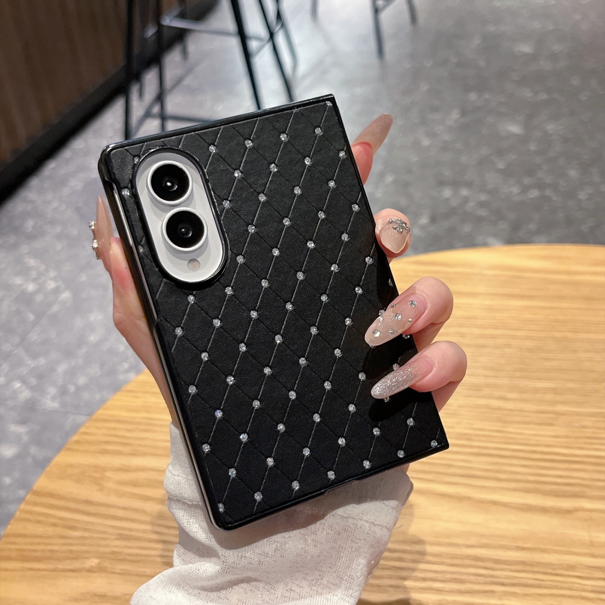 Galaxy Z Fold 8 Protective Case Leather - back view