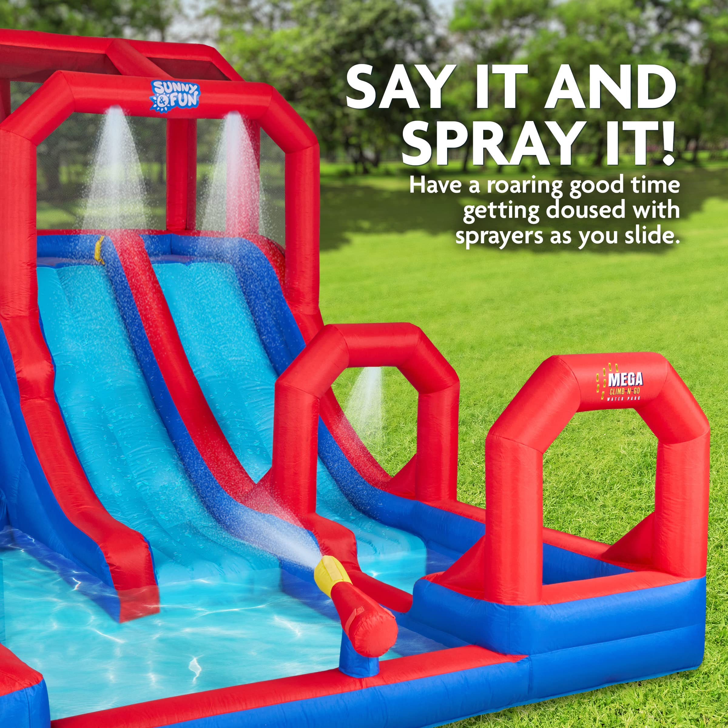 Inflatable Water Slide Park - Climbing Wall