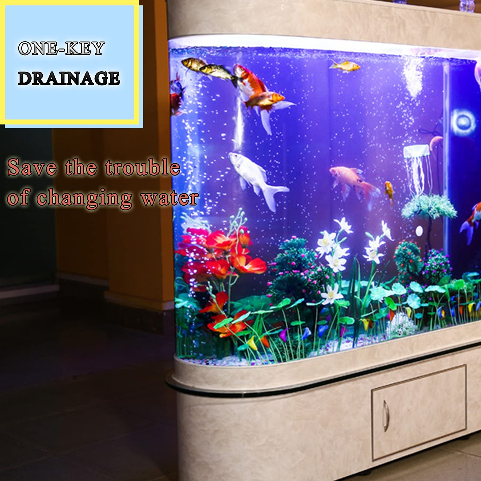 Round Head Living Room Desktop Glass Fish Tank