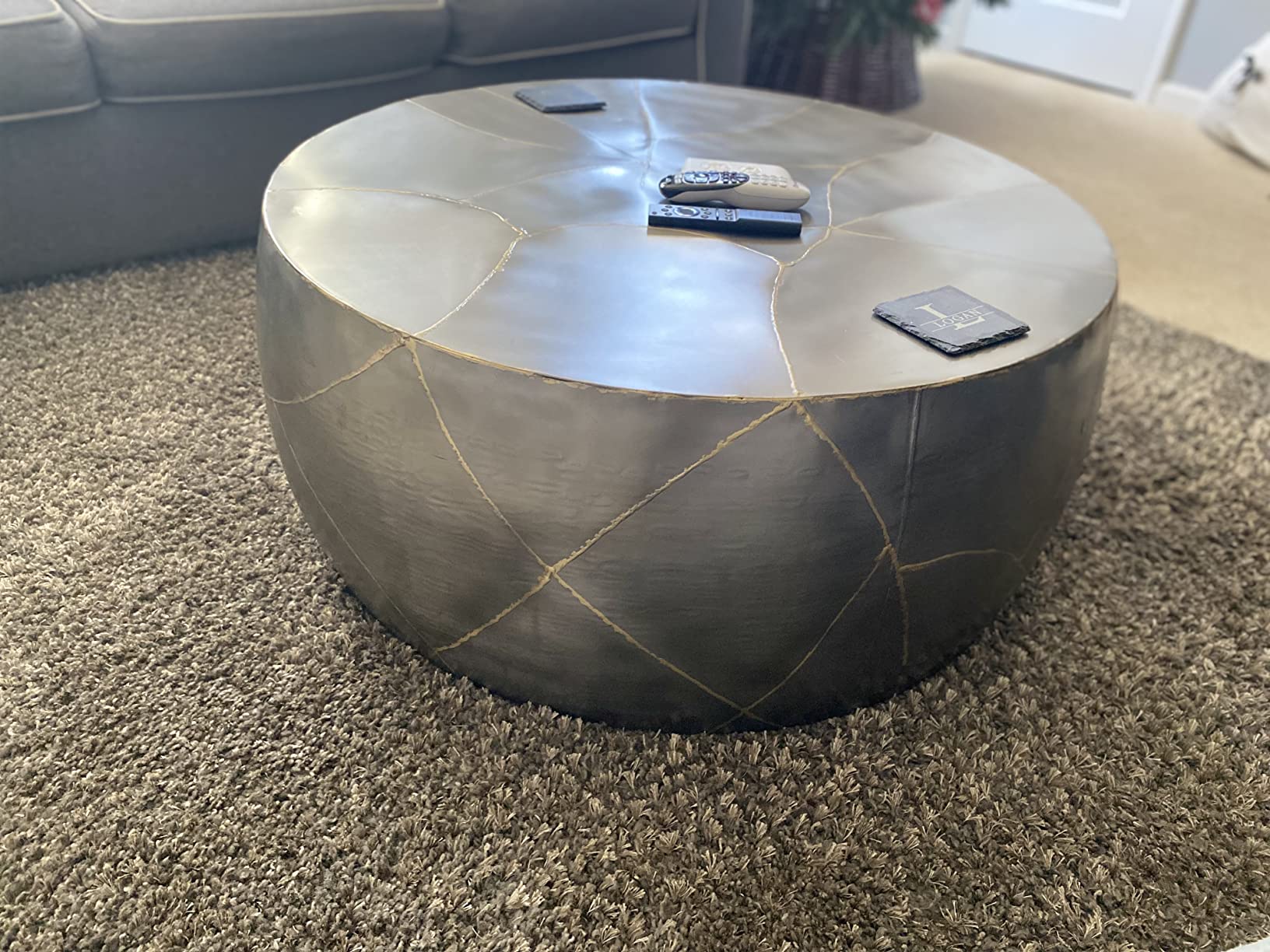 Home Collection Vernice Silver Coffee Table