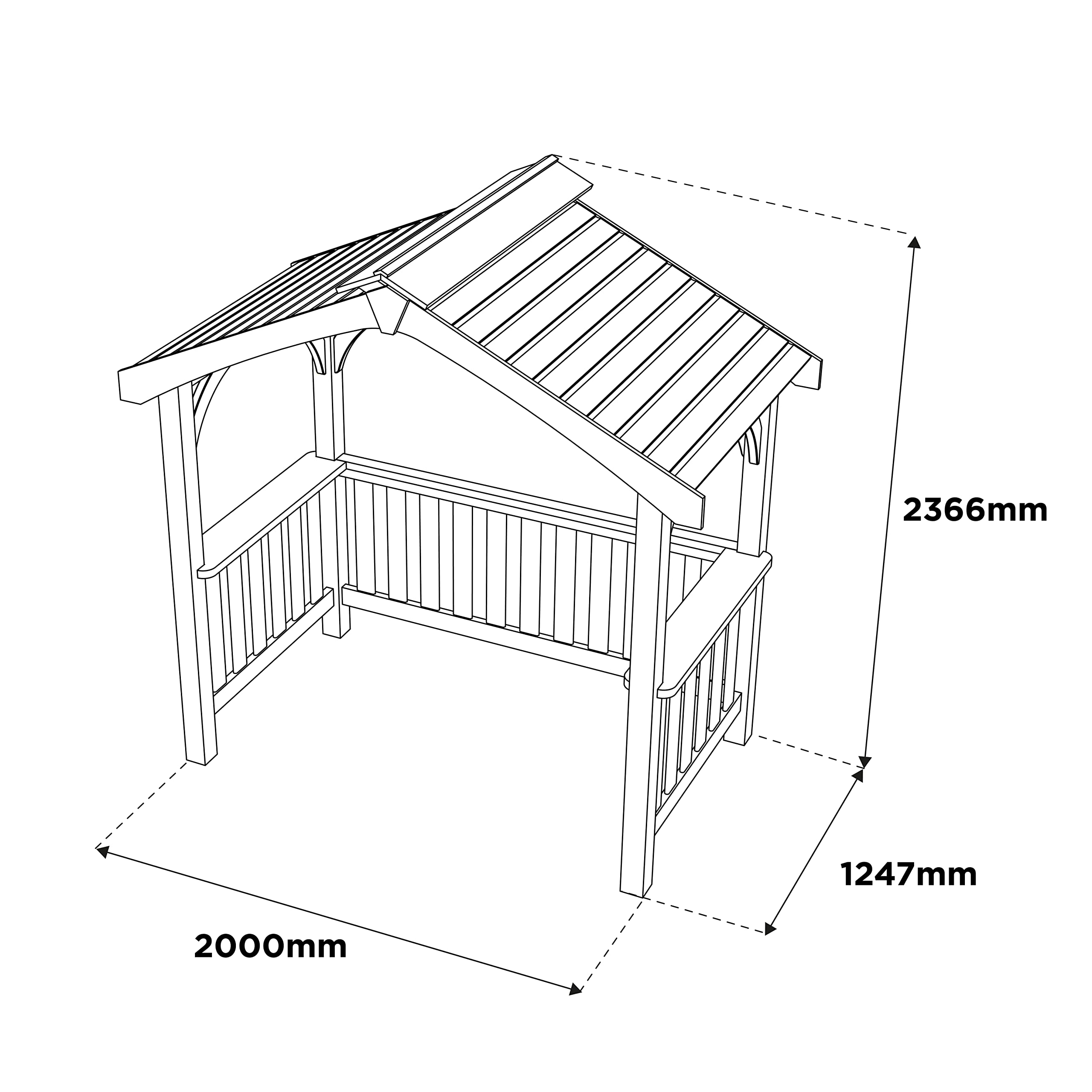 Fast Devon BBQ Wooden Shelter