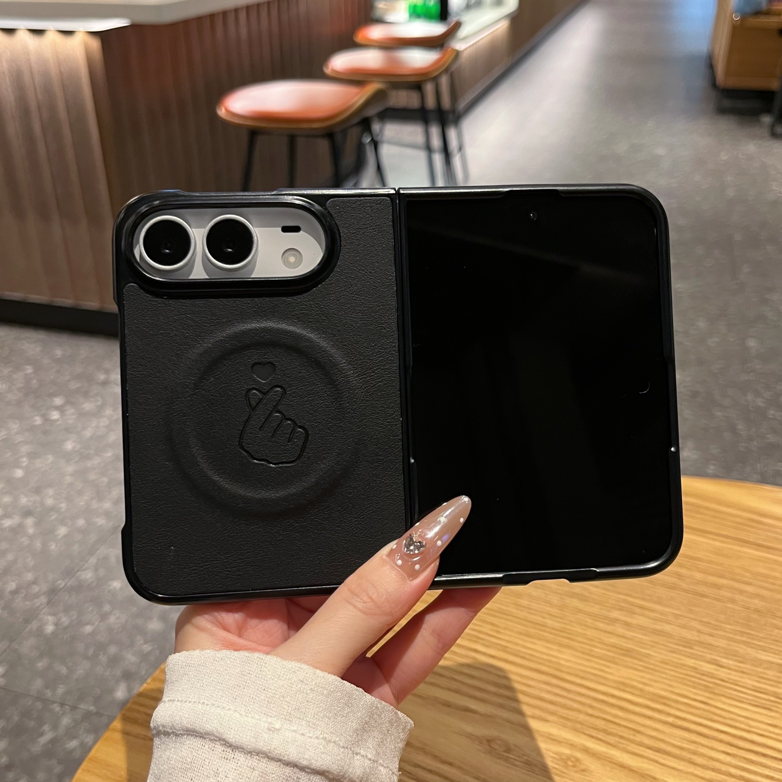 iPhone Duo Protective Case Leather - back view