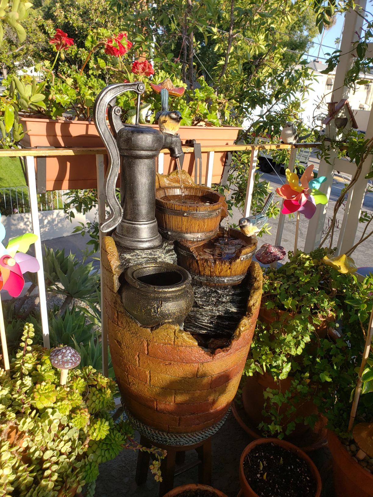 Jeco Glenville Water Pump Cascading Water Fountain