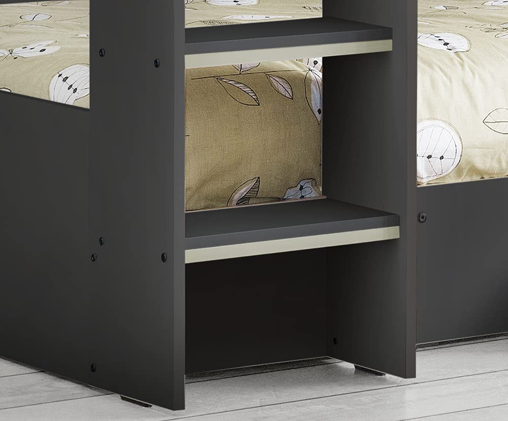 Wooden Bunk Bed with Underbed Storage Drawer