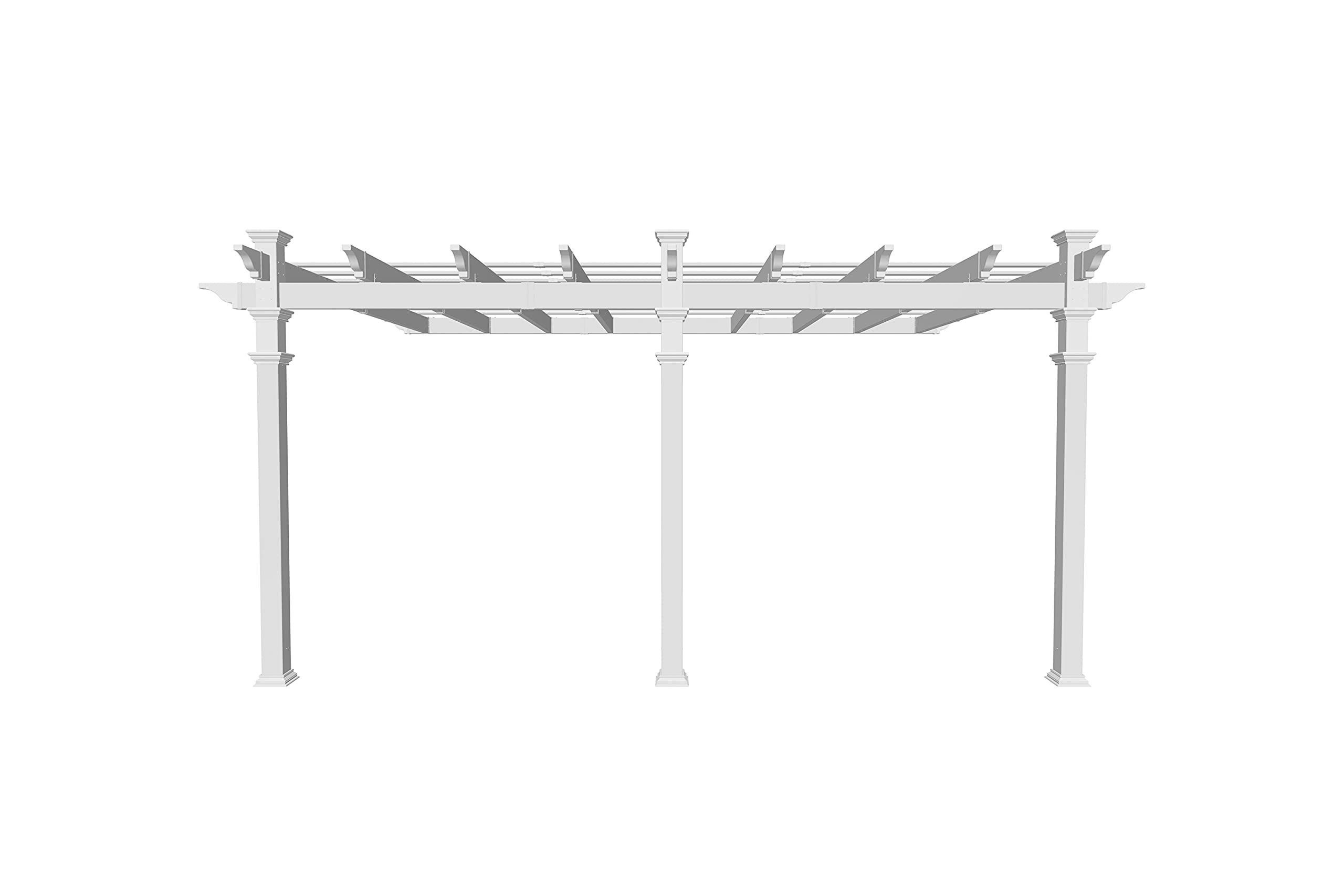 Valencia 12' x 16' Attached Vinyl Pergola