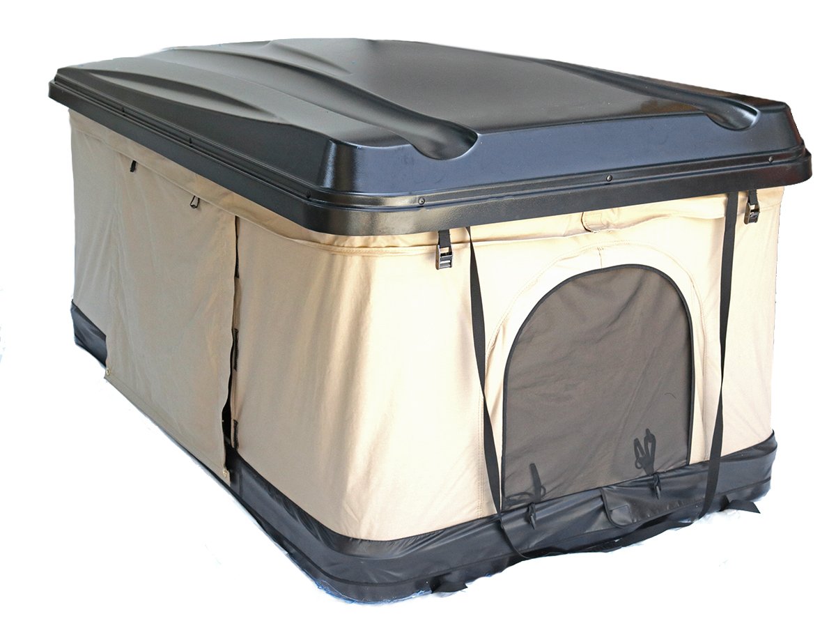 Beige Overlanding Tent Pop Up Roof Tent Universal for Cars