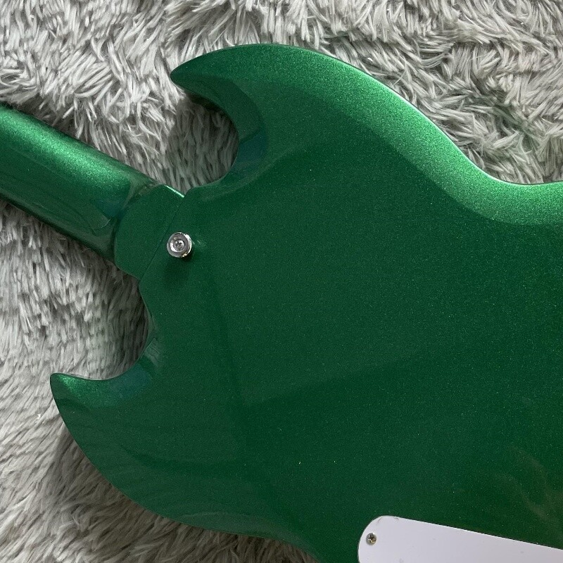 Metallic Green SG 60s Custom Electric Guitar Tremolo Mahogany Body 3H Pickups