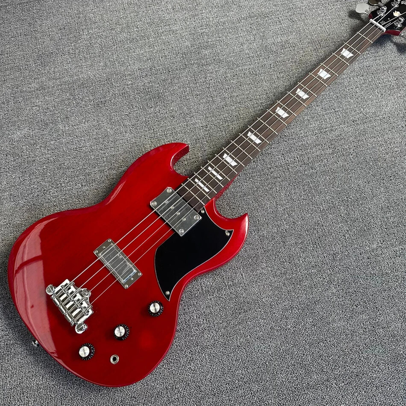 Made in China 4-series Electric Guitar Burgundy Electric Bass S-G4 String Bass