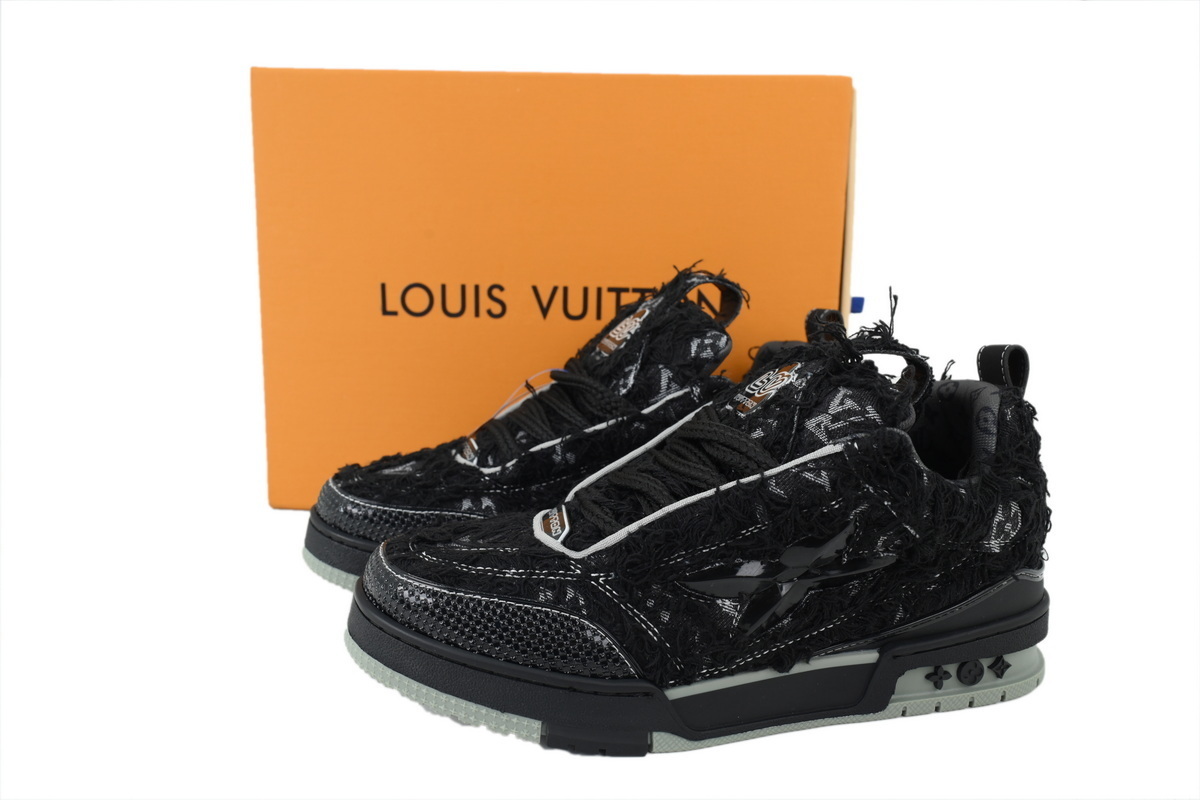 Louis Vuitton LV Skate Sneaker Plum Blossom Drill in Black