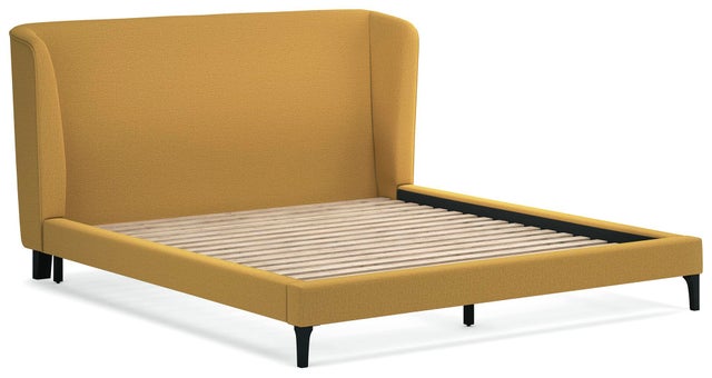 Maloken Wingback Upholstered Platform Bed