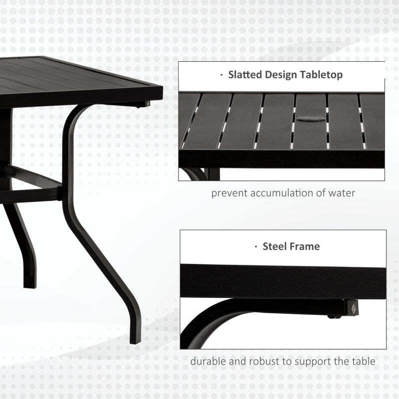 5 PCs Patio Dinning with Table Modern Stylish Chair Metal Frame