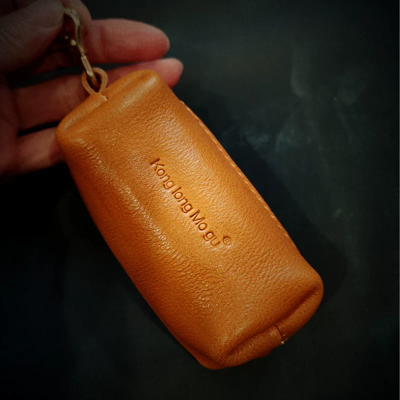 Vegetable tanned pure cowhide portable soft bag