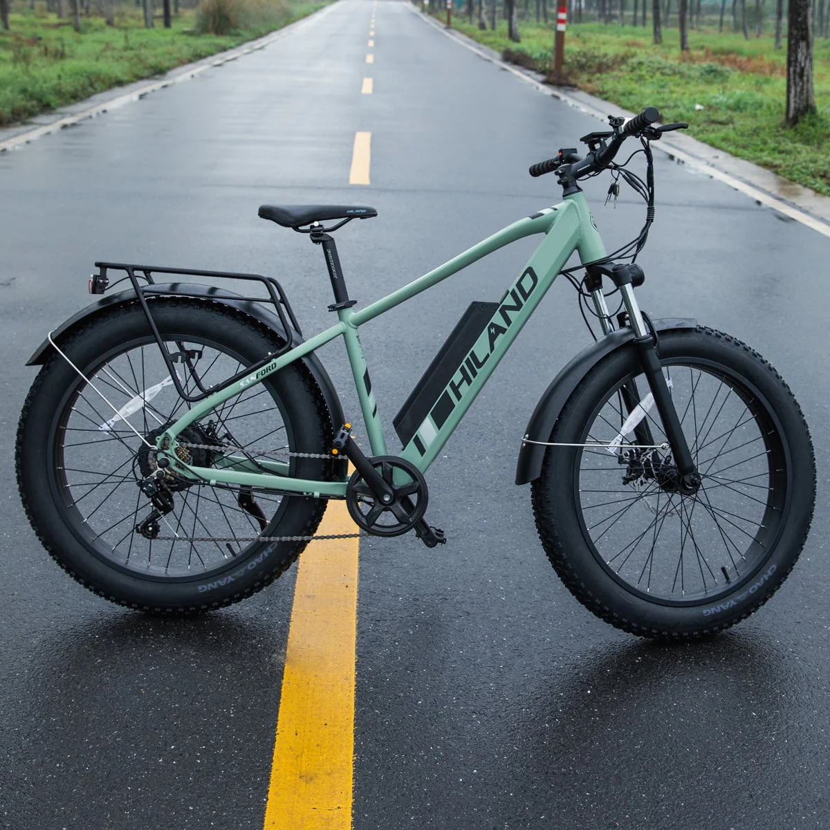 Hiland 26in Fat Tire Electric Mountain Bike, 750W, 48V