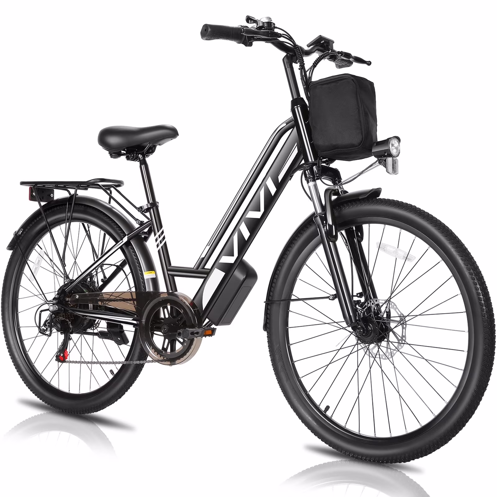 Vivi 26in Step-Through Electric Cruiser Bike, 500W, 48V