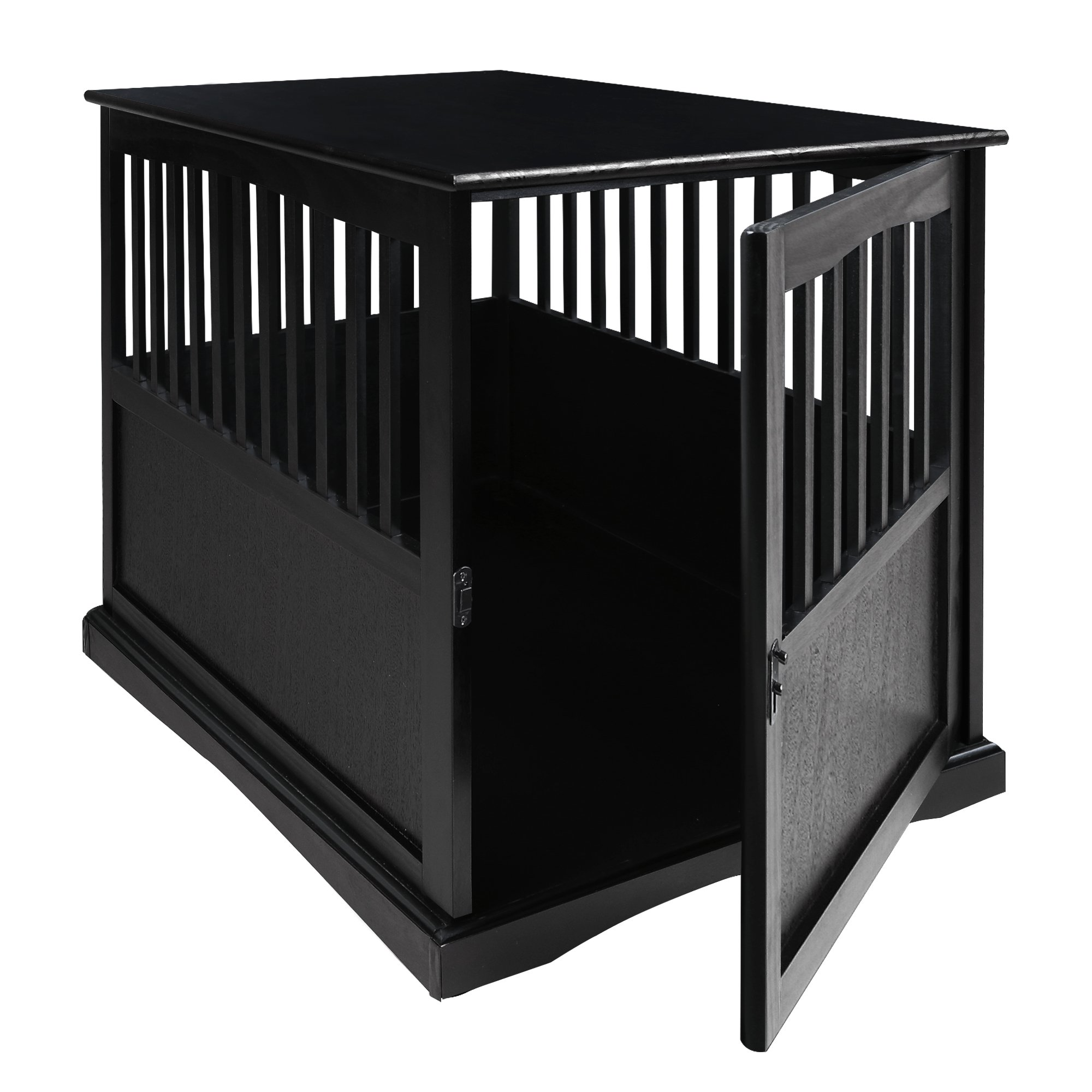 Wooden Large Pet Crate, Black