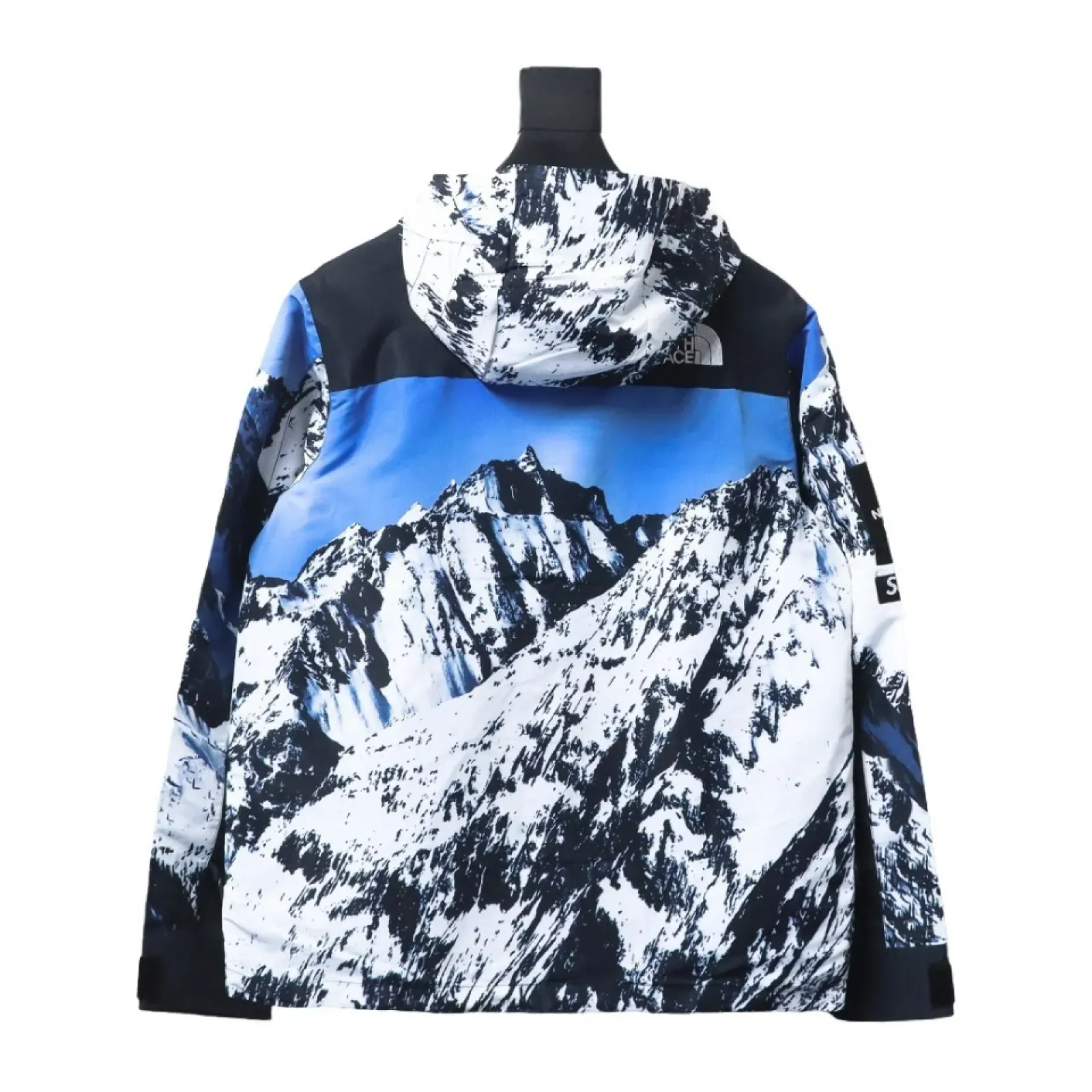The North Face Mountain Parka Blue White Jacket - ogsneaker