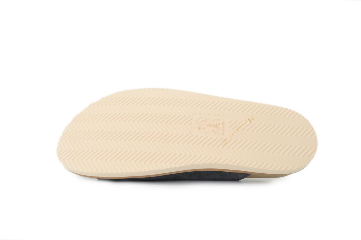 Brunello Cucinelli Suede Slide Sandals Grey