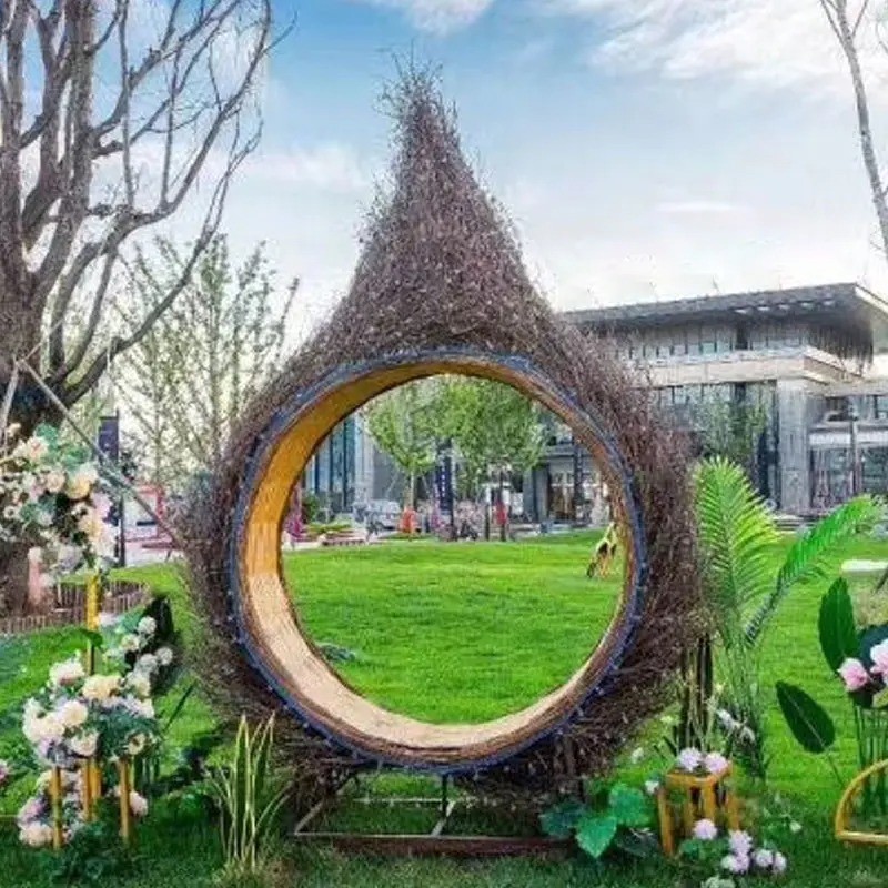 Shooting props creative swing rattan bird's nest chair landing