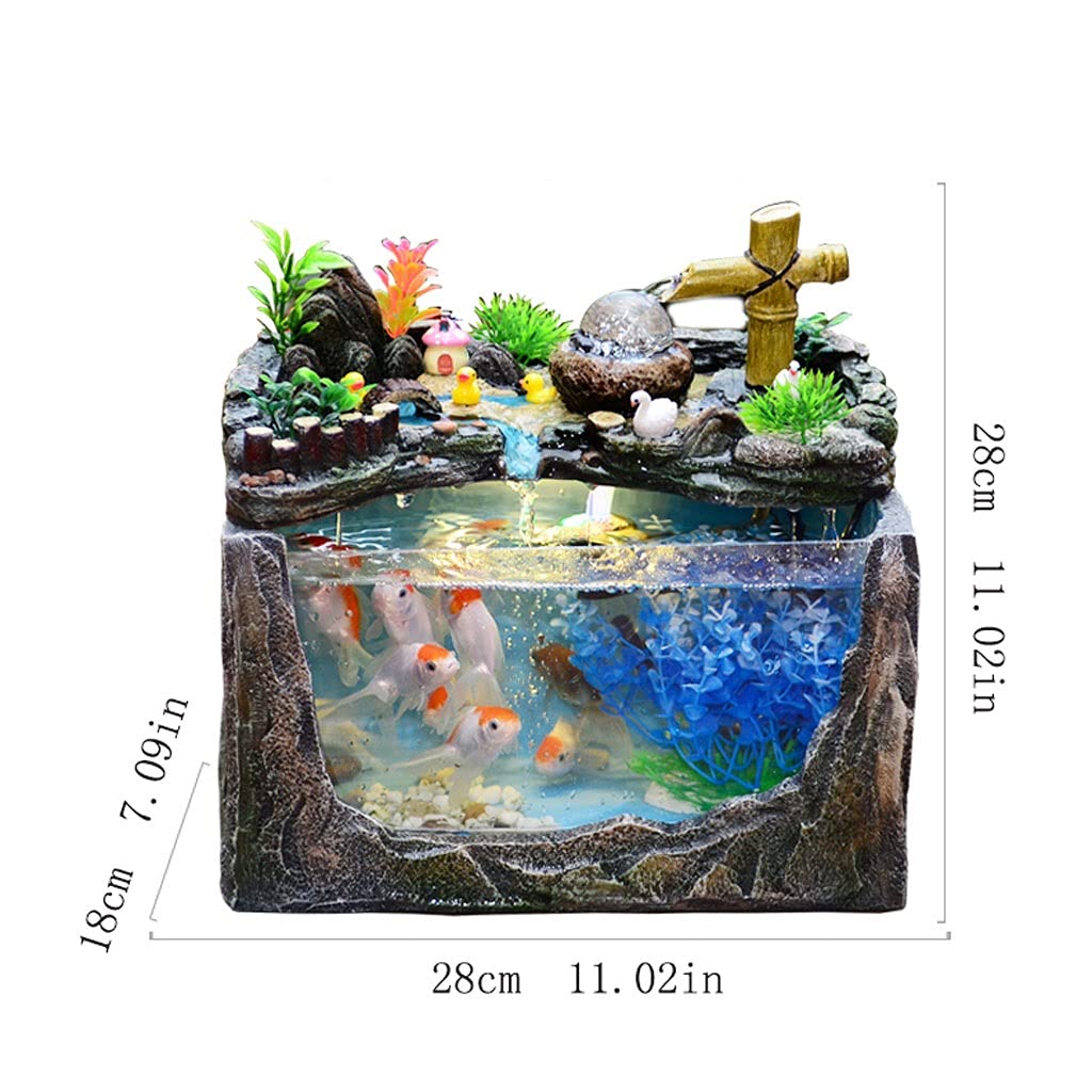 Fishbowl Rockery & Water Creative Small Tank Living Room Family