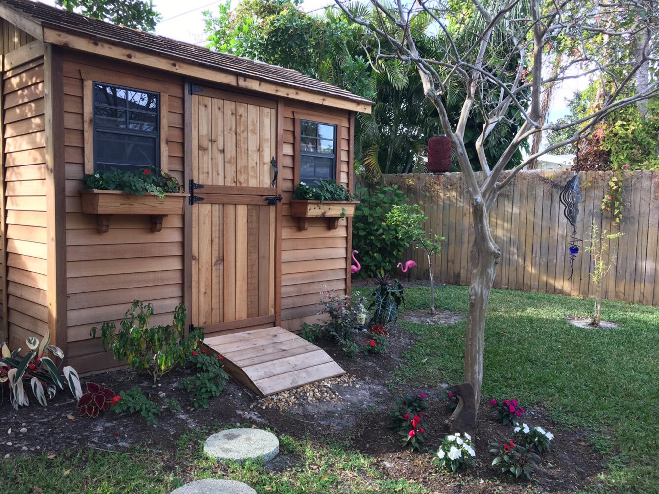 9x6 ft Cabana Cedar Wood Garden Shed