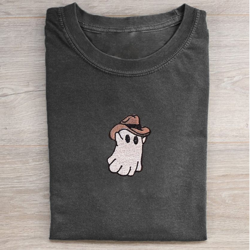 Embroidered Western Ghost T-shirt