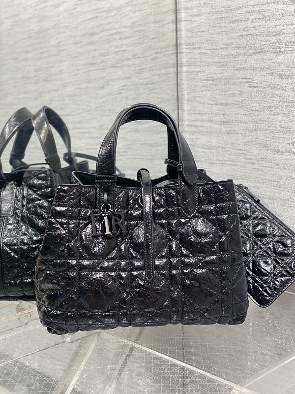 Dior Toujours Tote Bag Medium Black Patent