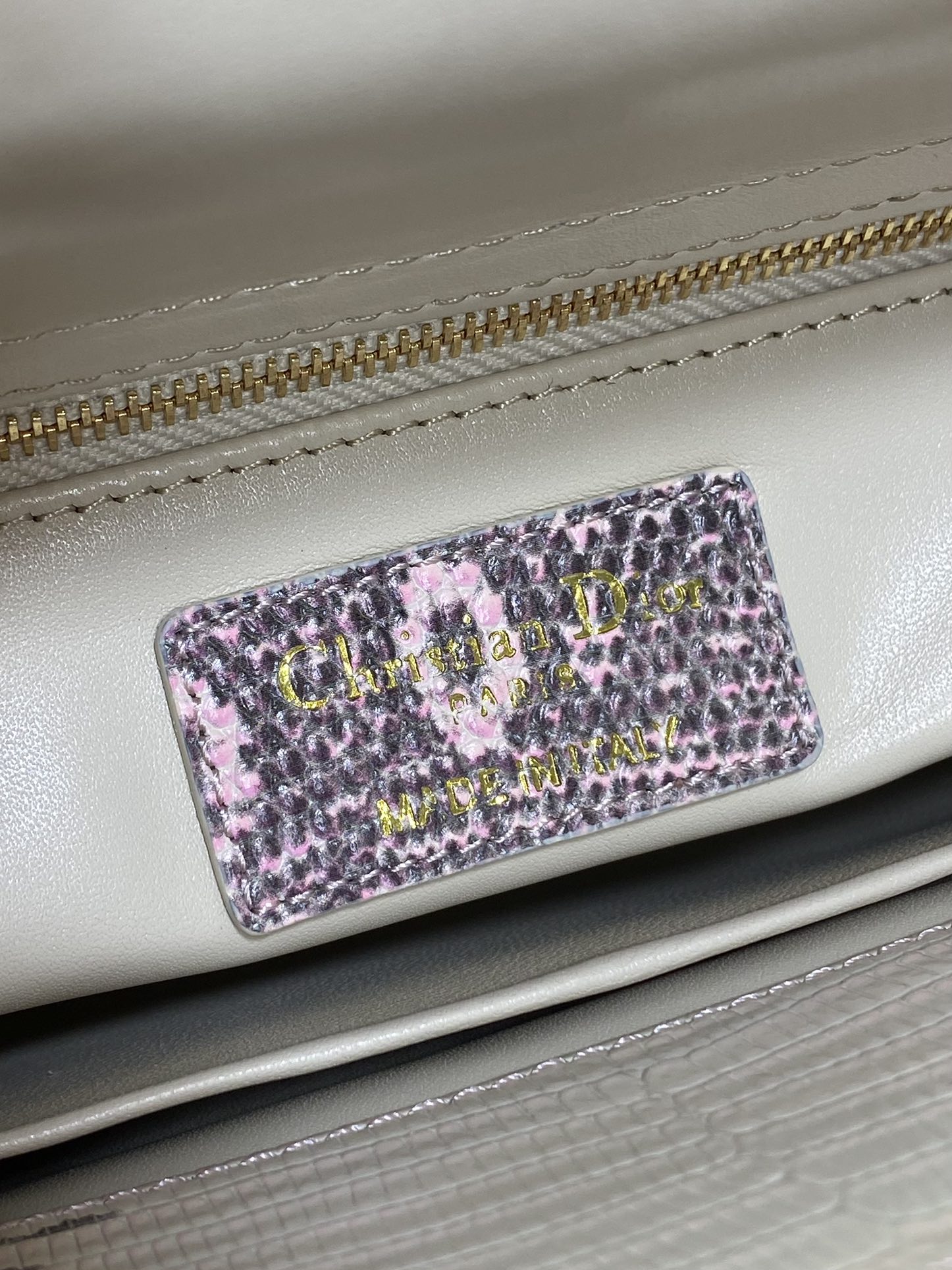 Dior Lady Mini Taupe Bag