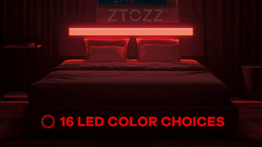 Pezzolla LED Bed - Contemporary Modern Low Profile Platform Bed
