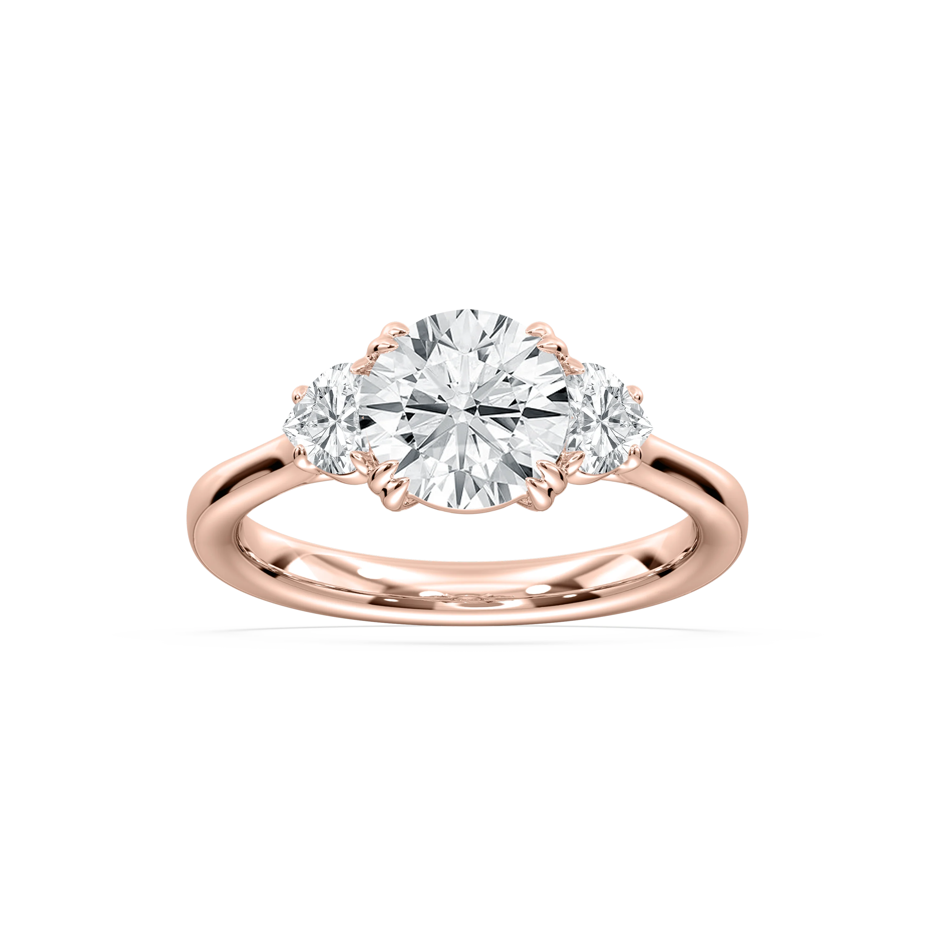 Francesca 2 ¹⁄₄ ctw Round Lab Grown Diamond Double Prong Three Stone Engagement Ring