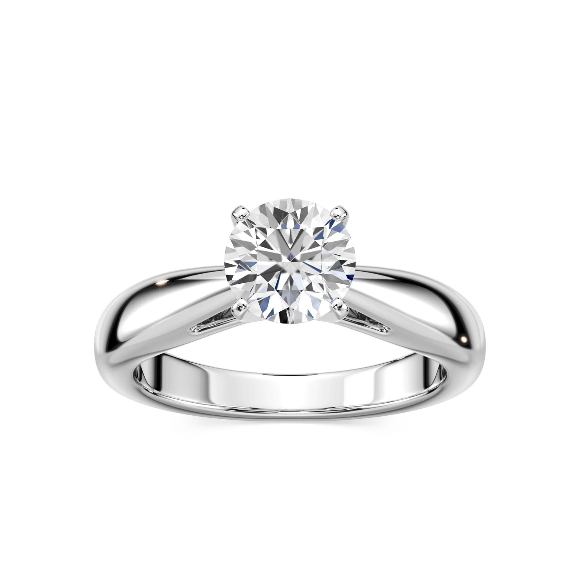 Bernice Lab Grown Diamond Cathedral Solitaire Engagement Ring
