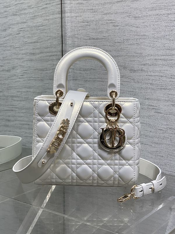 Lady Dior Small Bag White