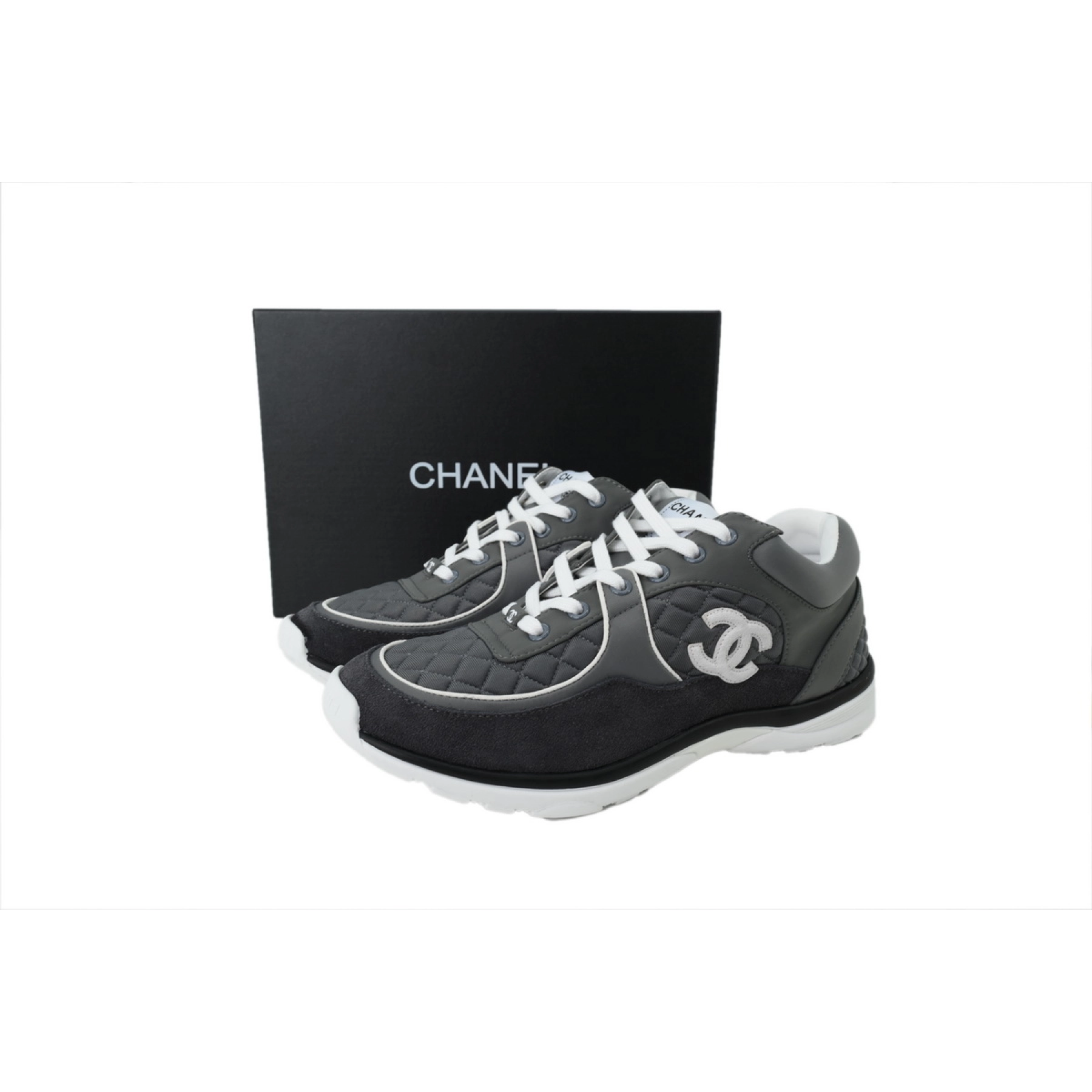 Chanel CC Logo Sneaker Grey
