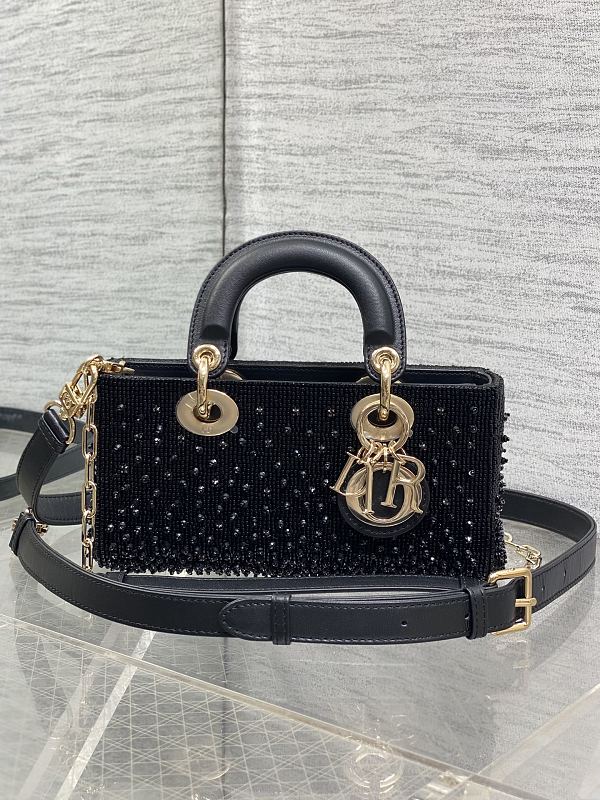 Lady D-Joy Bag Small Black Beaded