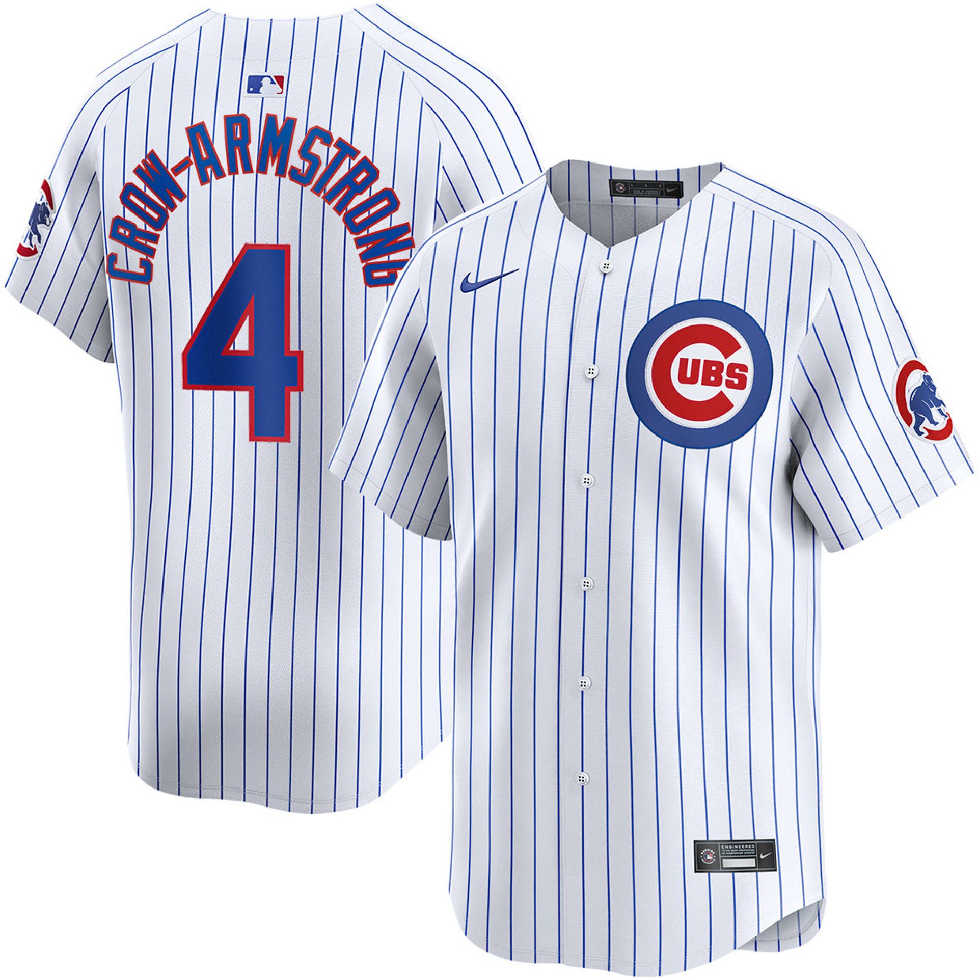 Chicago Cubs Jersey White Stripe Fan Version NO.4 CROW ARMSTRONG