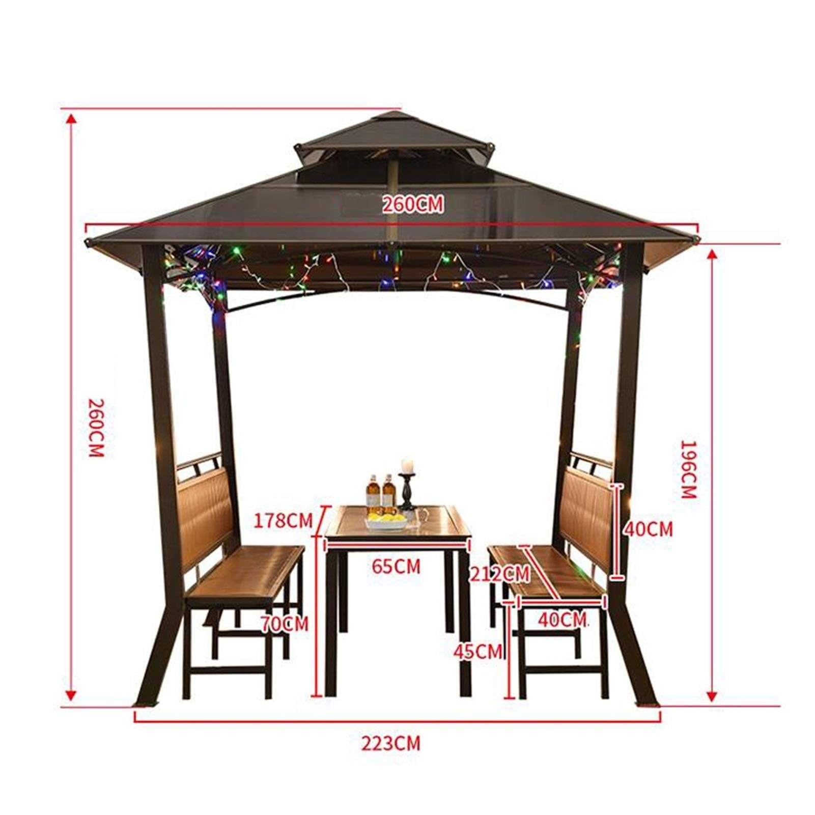 Patio Pavilion with Desk Patio Gazebo Canopy Gazebo