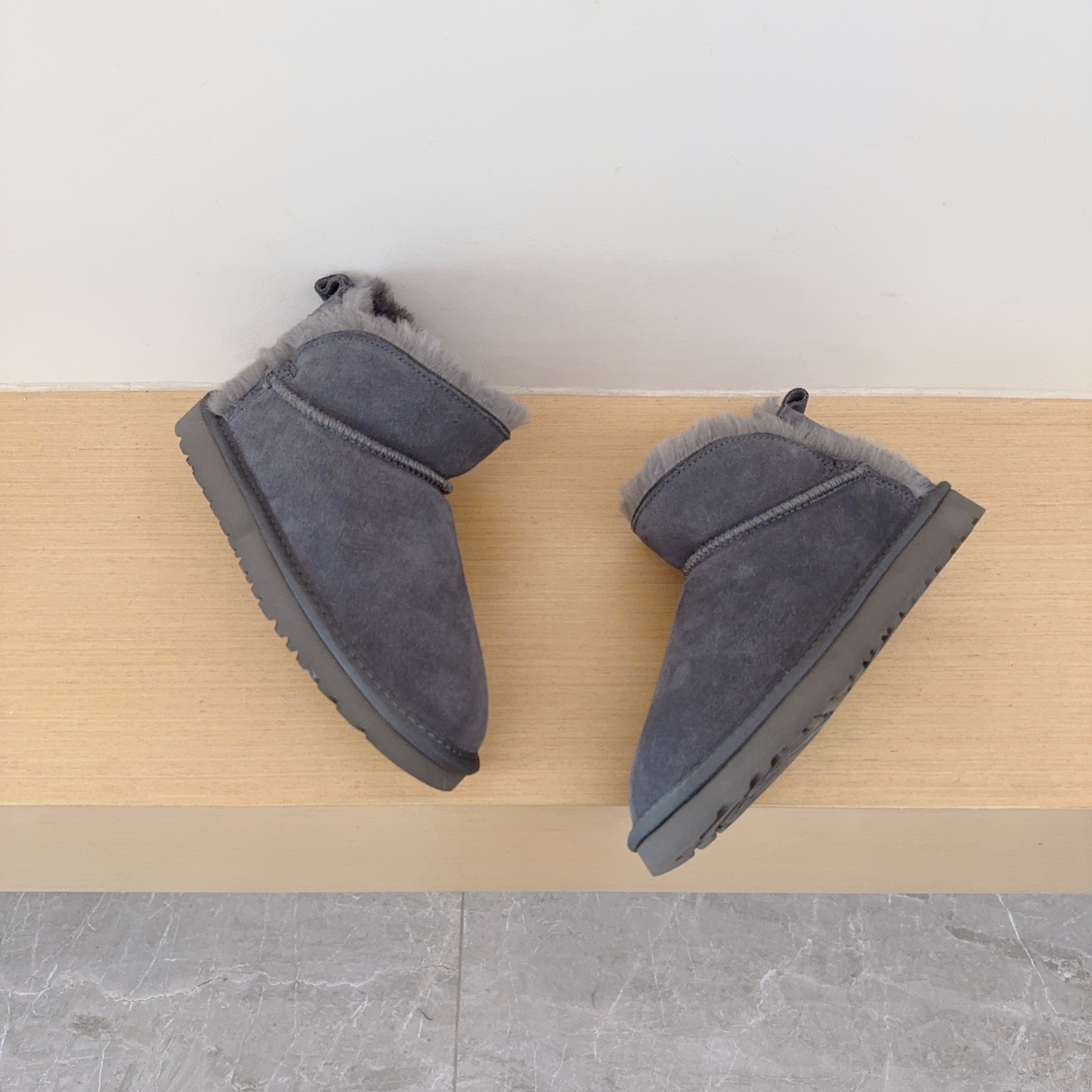 Fur Trim Ankle Boots