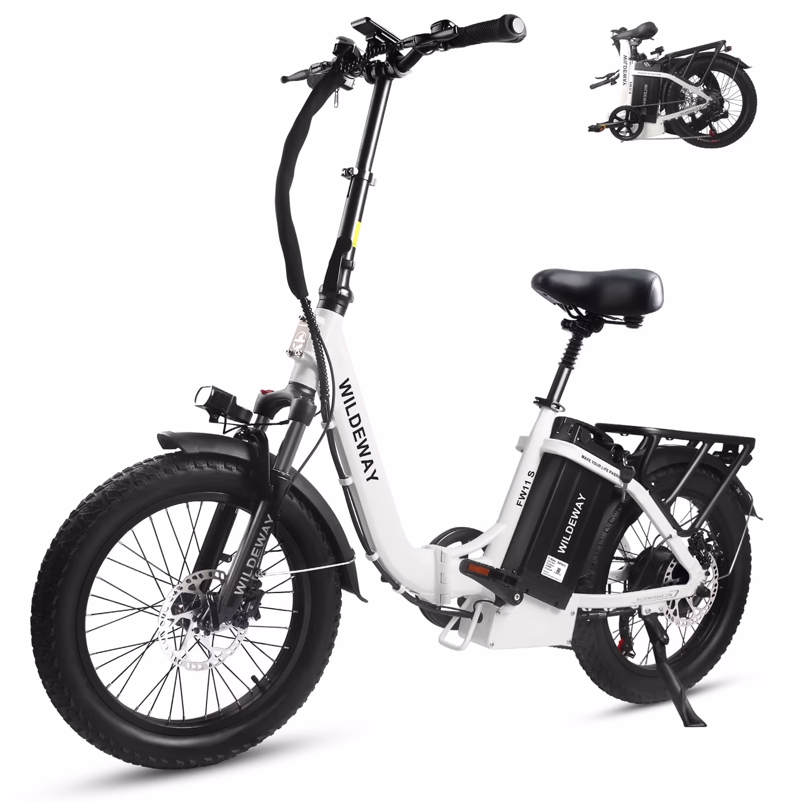 Wildeway 20in Folding Electric Bike, 750W, 48V 32Ah, Hydraulic Brakes