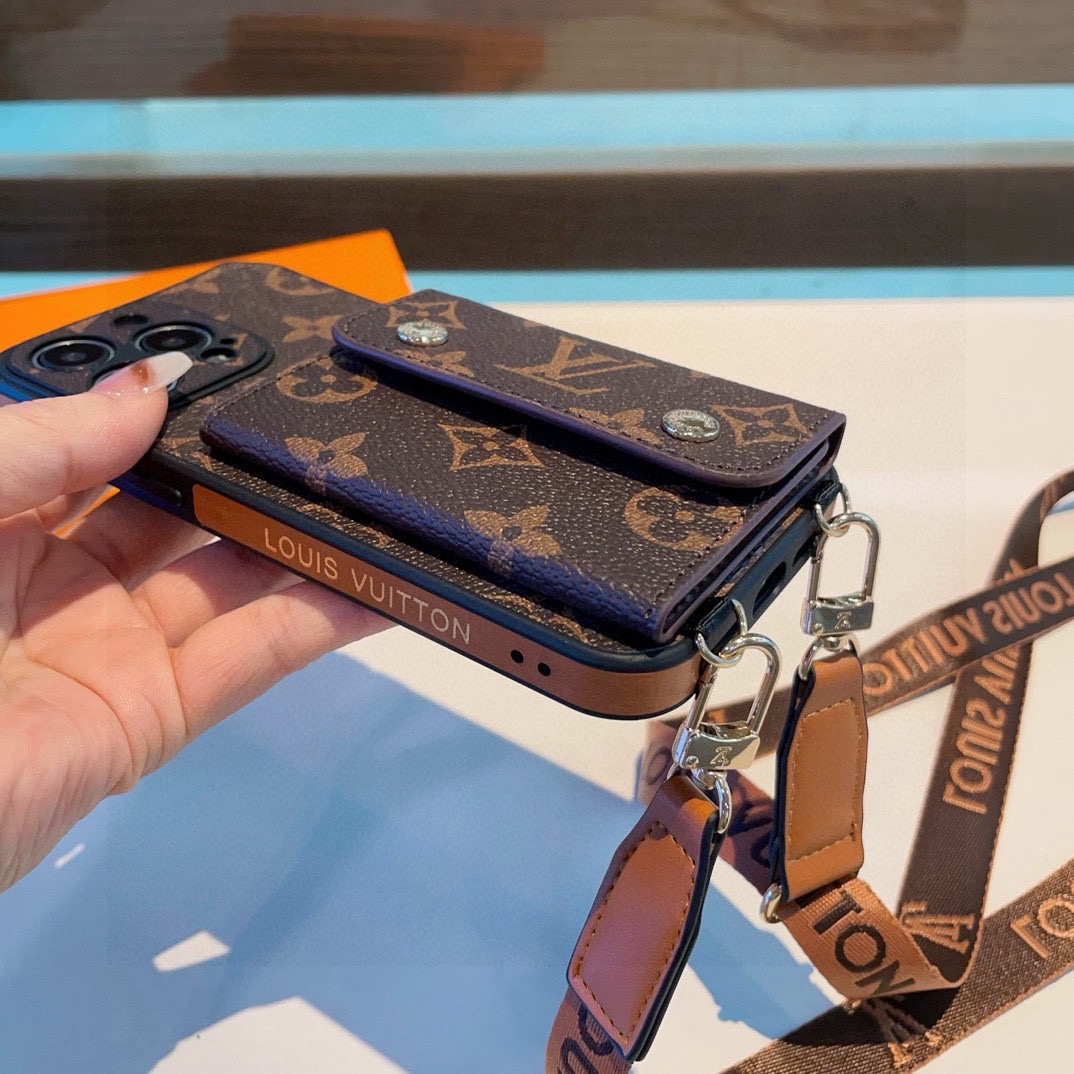 LV Classic Monogram Crossbody Card Holder Phone Case
