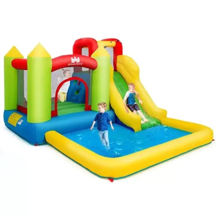 9.2' x 11.5' bounce house with water slide (with pump)