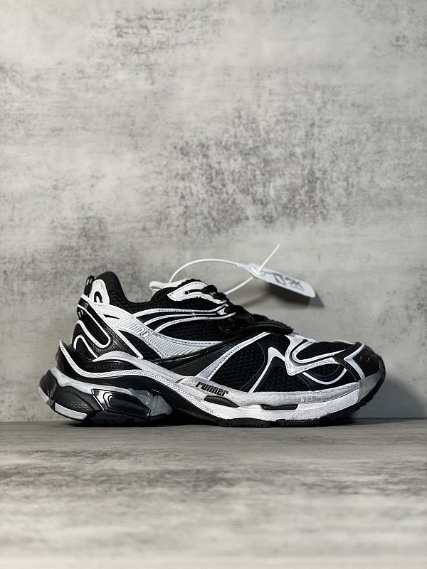 Balenciaga Runner 7 Upgrade Black Silver Sneakers