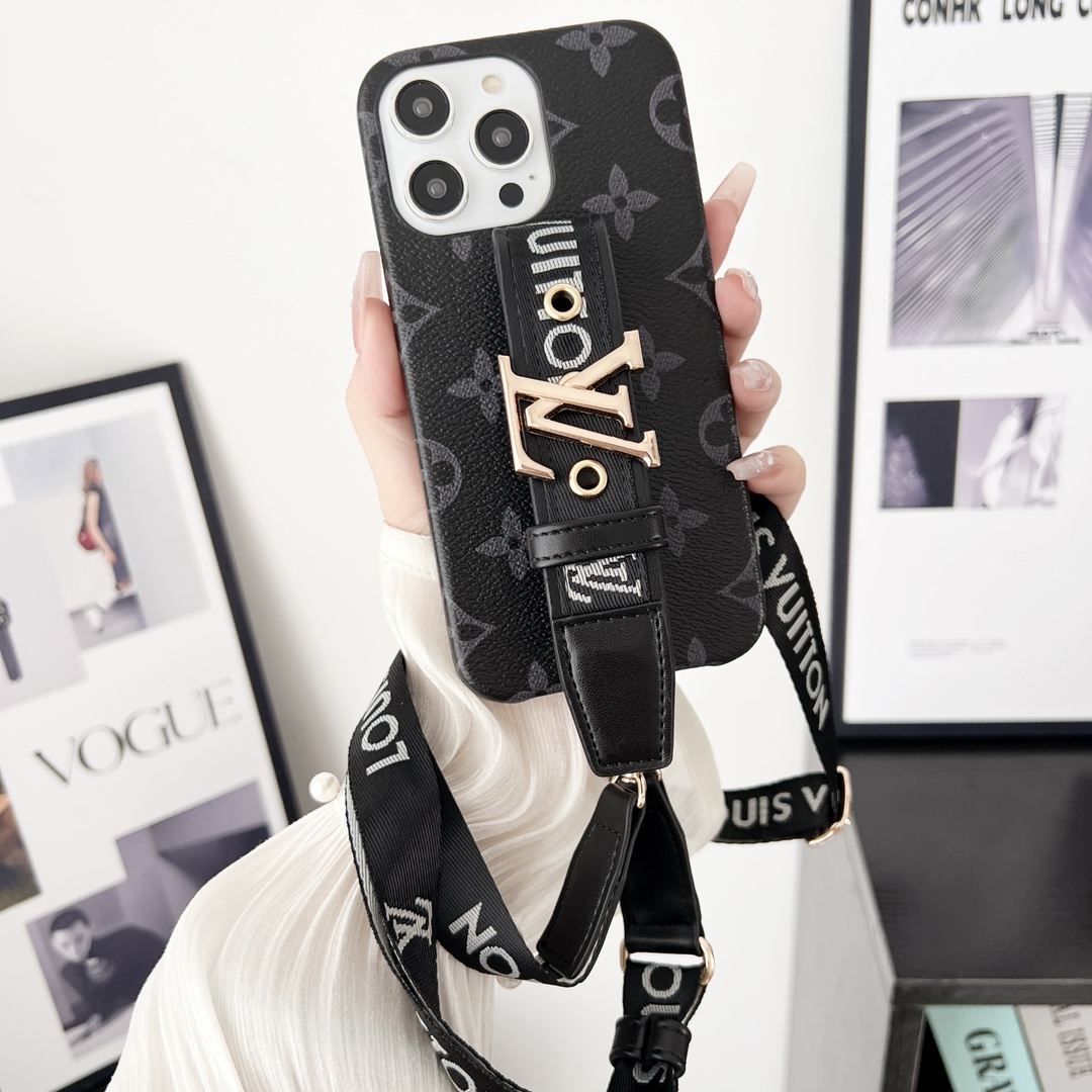 Louis Vuitton Classic Monogram Wrist Strap Luxury Phone Case