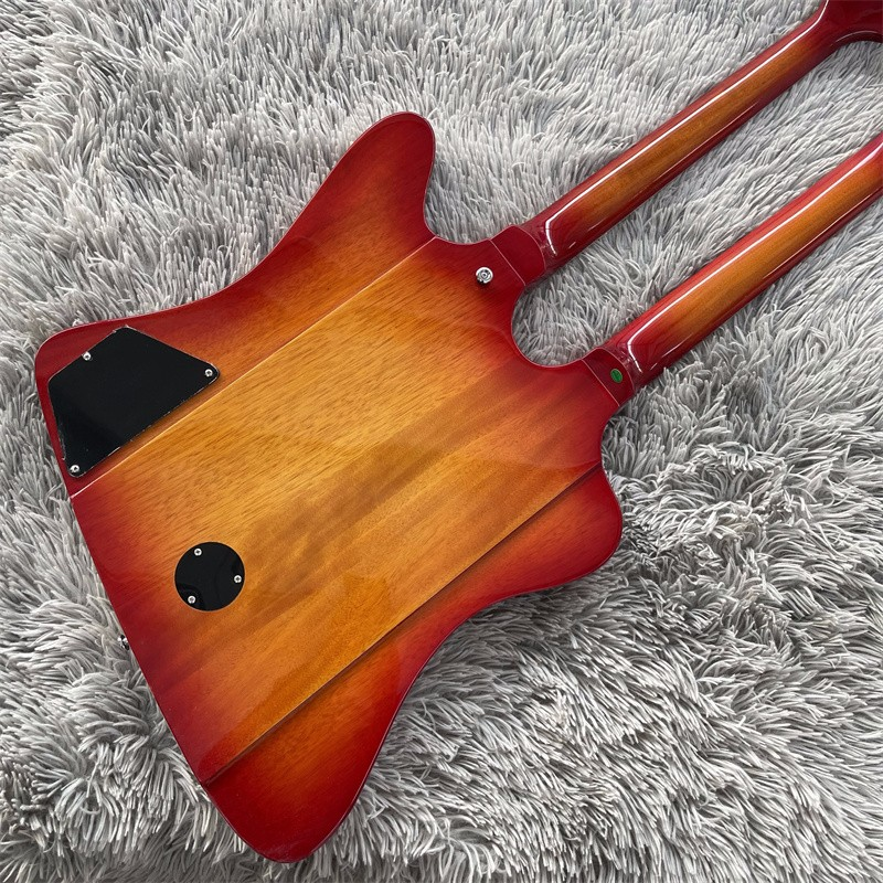 12+6 String Cherry Sunburst Double Necks Electric Guitar Solid Body Hardware